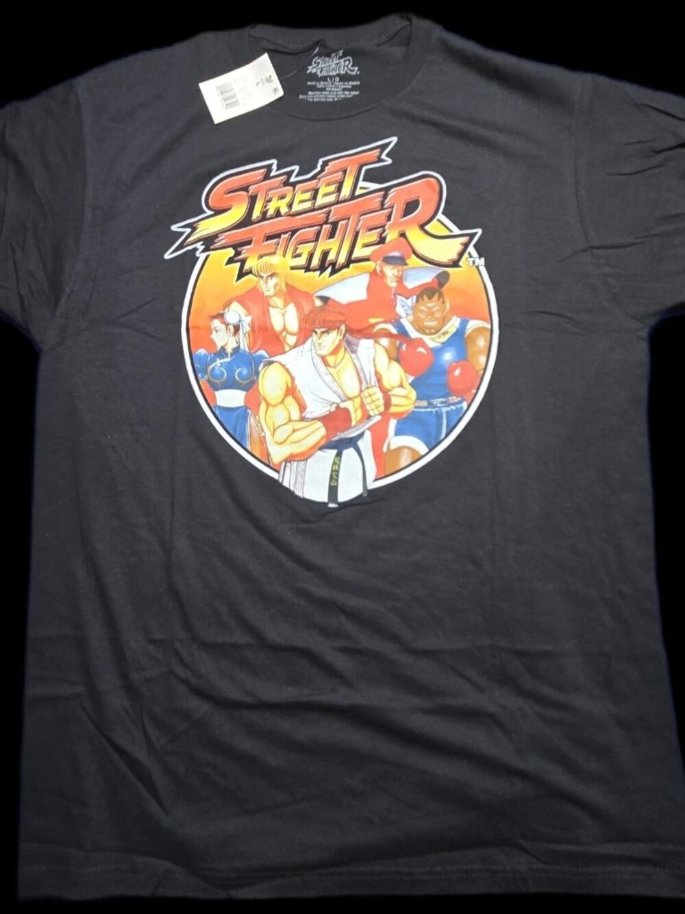 Street Fighter Classic Character Circle Graphic T-Shirt NWT Large